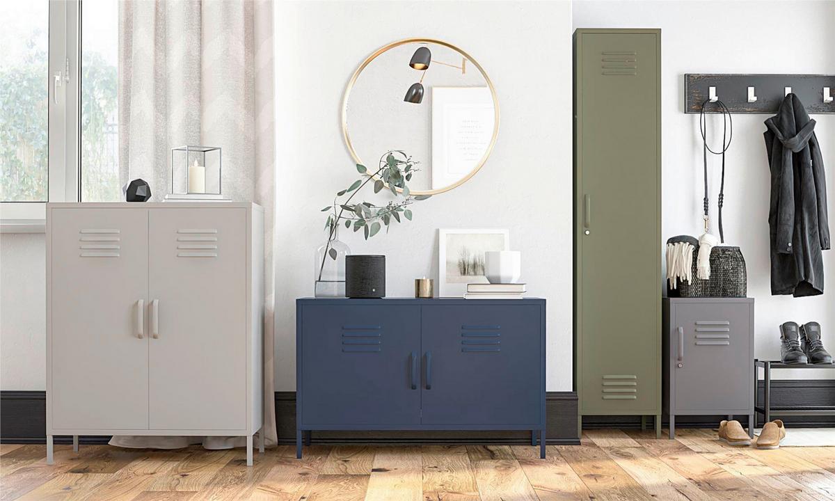 Highboard Bradford Grau B: 79cm - Grau, Design, Metall (79/100/39cm) - MID.YOU