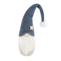 Skulptur Nic - Blau/Braun, KONVENTIONELL, Holz/Textil - Luca Bessoni