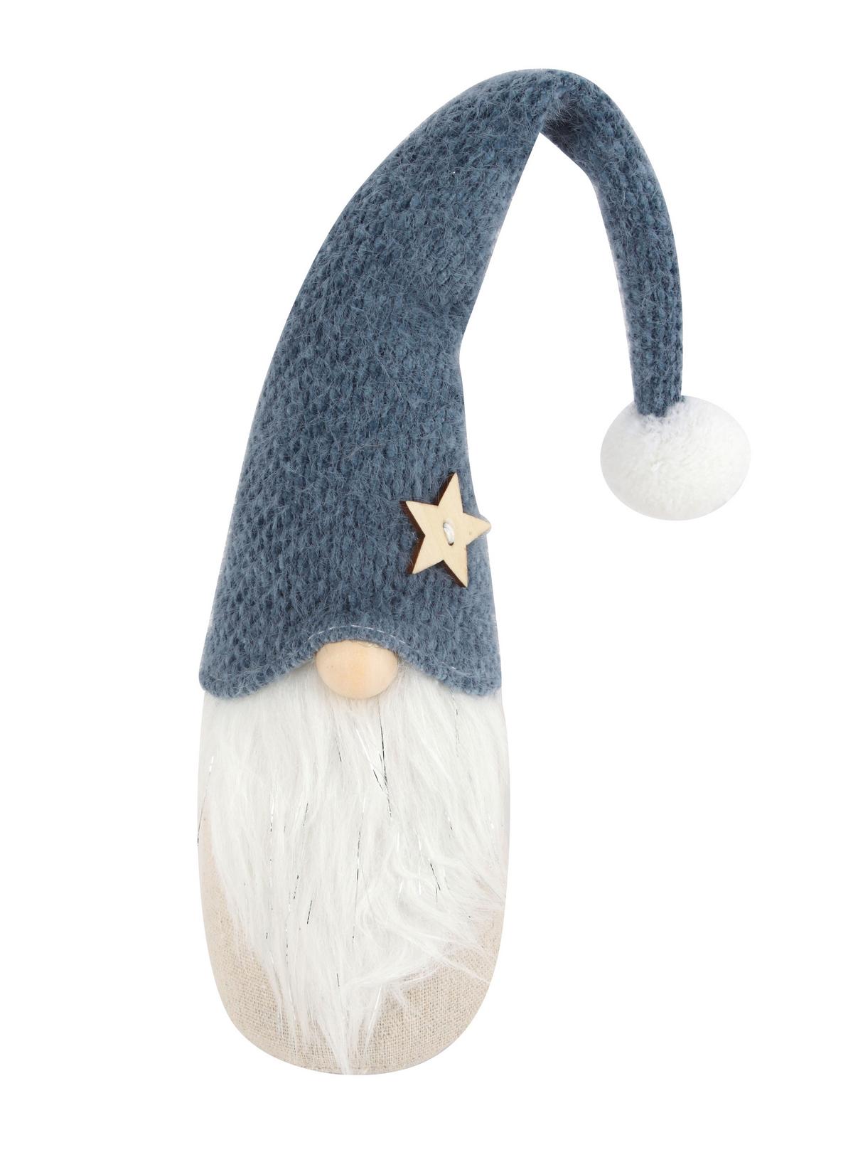 Skulptur Nic - Blau/Braun, KONVENTIONELL, Holz/Textil - Luca Bessoni