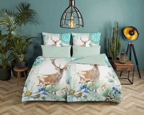 Wendebettwäsche Xela Multicolor 155x220 cm - Multicolor, Natur, Textil (155/220cm)