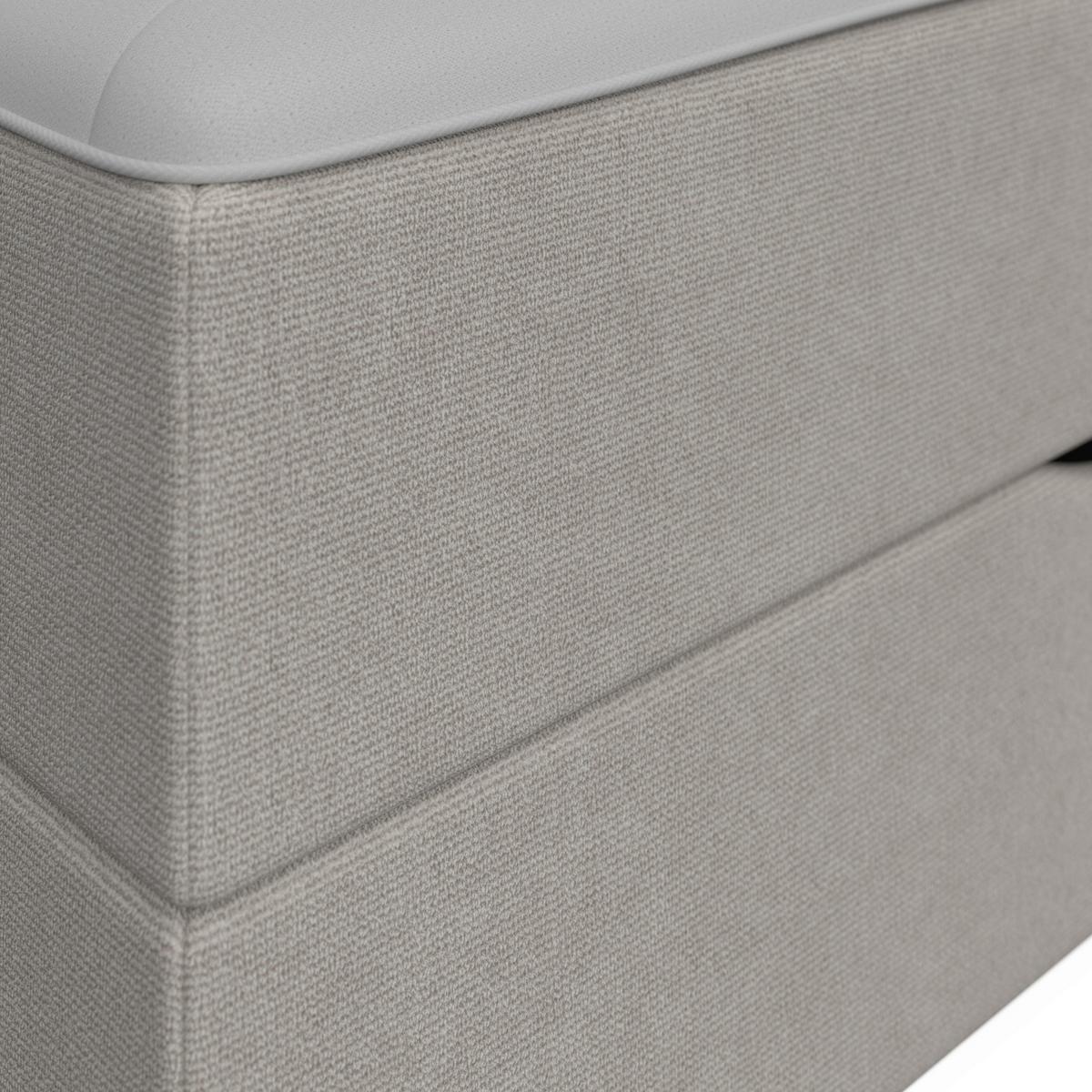 Boxspringová postel ACE 120x200, světle šedá - černá/světle šedá, Moderní, dřevo/textil (120/200cm) - Bessagi Home