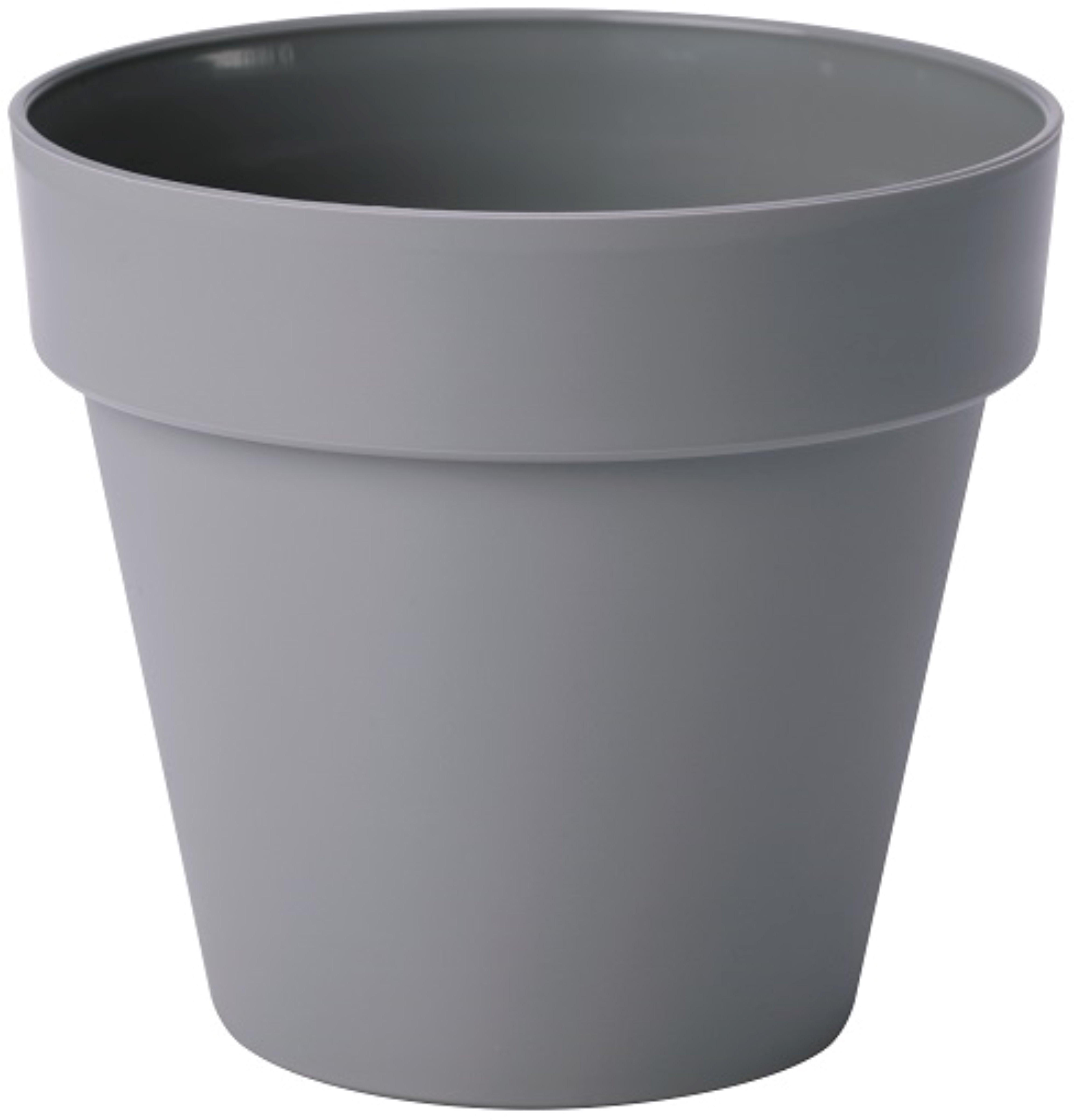 Obal na květináč ICONA SOFT MAT 16 - šedá, Konvenční, plast (16/14,3cm) - Mömax