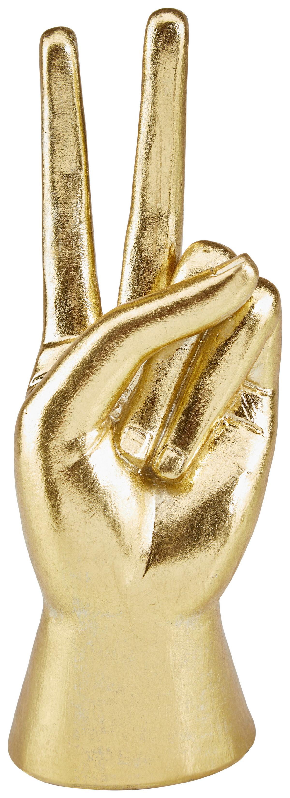 Skulptur Silvana - Goldfarben, MODERN, Kunststoff (9/8,5/22,5cm) - Luca Bessoni