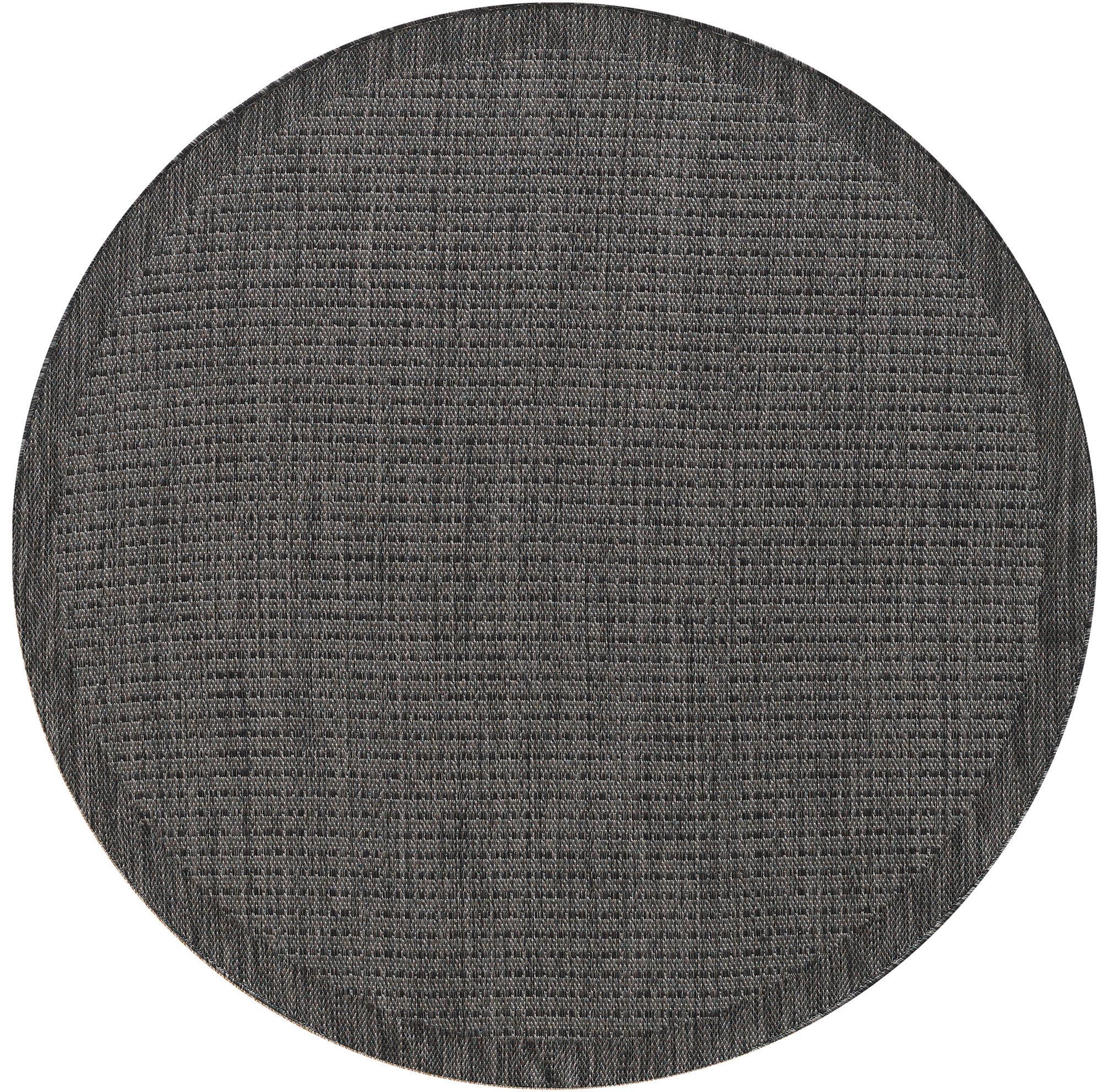 Outdoorteppich Giza 200 X 200 1410 Black - Schwarz, Basics, Textil (200cm) - Novel