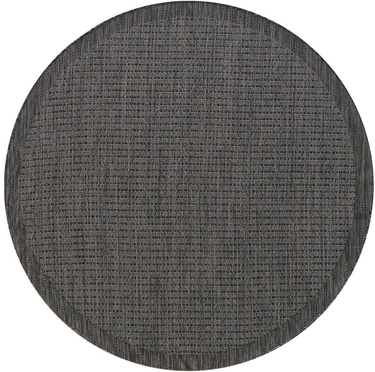 Outdoor-Teppich Giza Schwarz 160 cm, In- & Outdoor - Schwarz, Basics, Textil (160cm) - Novel