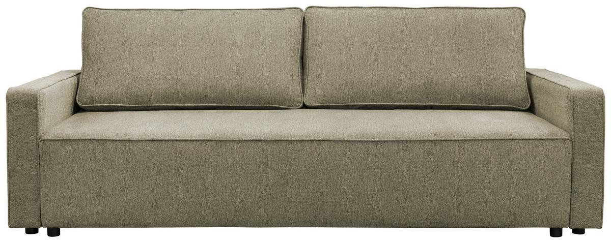 Rozkladacia pohovka NICOLE, svetlohnedá farba - svetlohnedá, Modern, textil/plast (232/90/100cm)