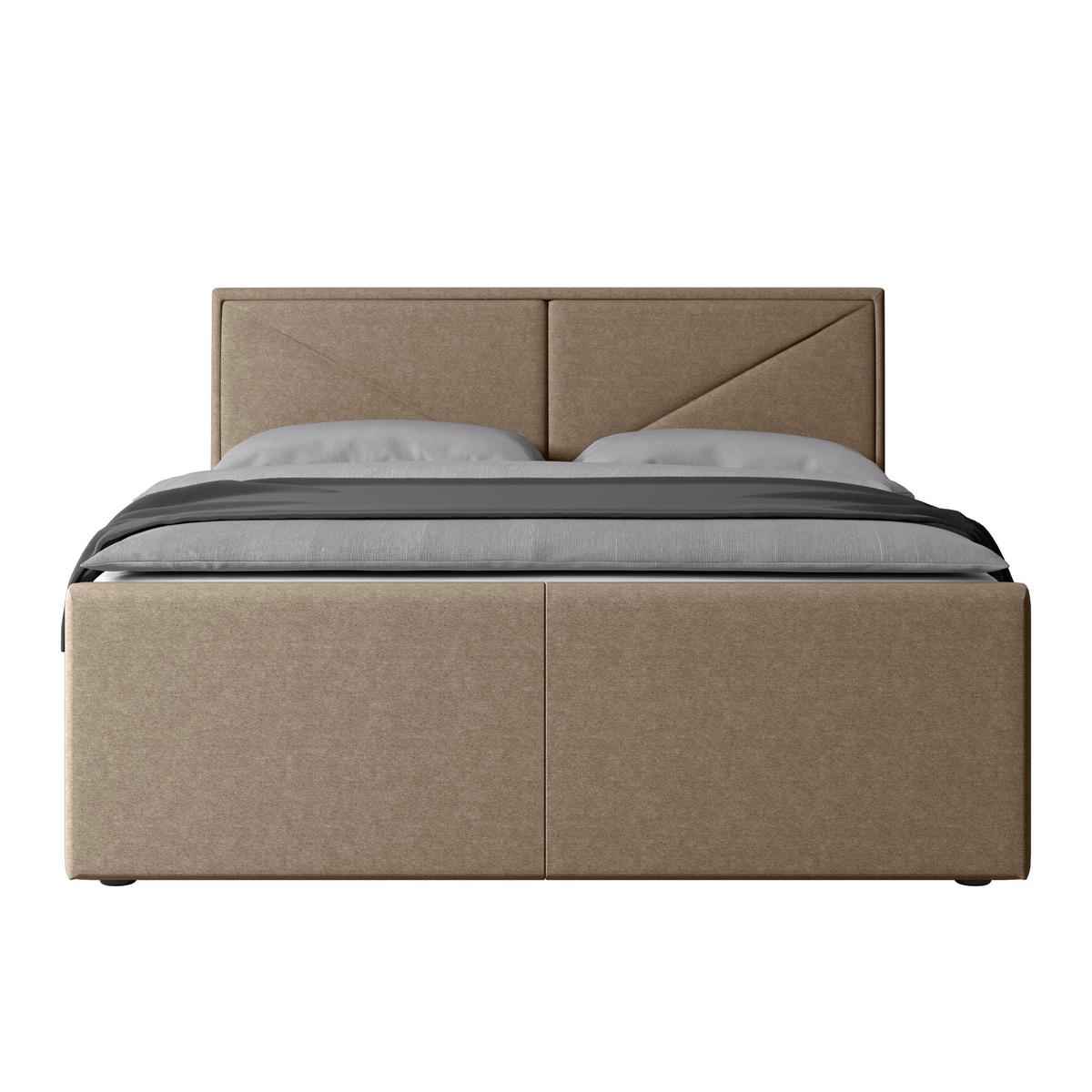 Boxspringbett Mit Bettkasten Lima 180x200 Cm Beige - Beige/Schwarz, MODERN, Holz/Kunststoff (180/200cm) - MID.YOU