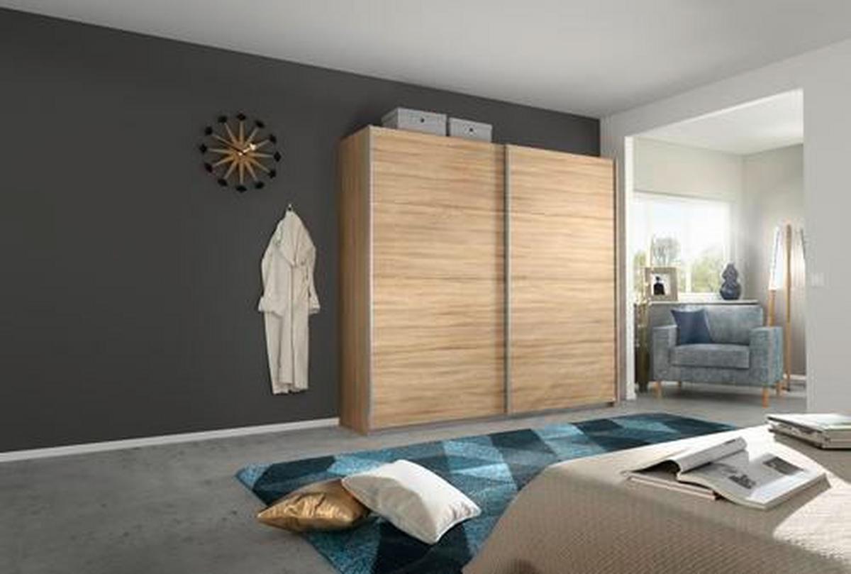 Schwebetürenschrank 226cm Belluno, Sonoma Eiche Dekor - Sonoma Eiche, MODERN, Holzwerkstoff (226/230/62cm) - Rauch Möbel