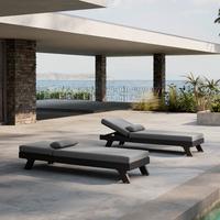 Zahradní lehátko SUSA šedá - tmavě šedá, Moderní, kov/textil (200/64/40cm) - Bessagi Garden