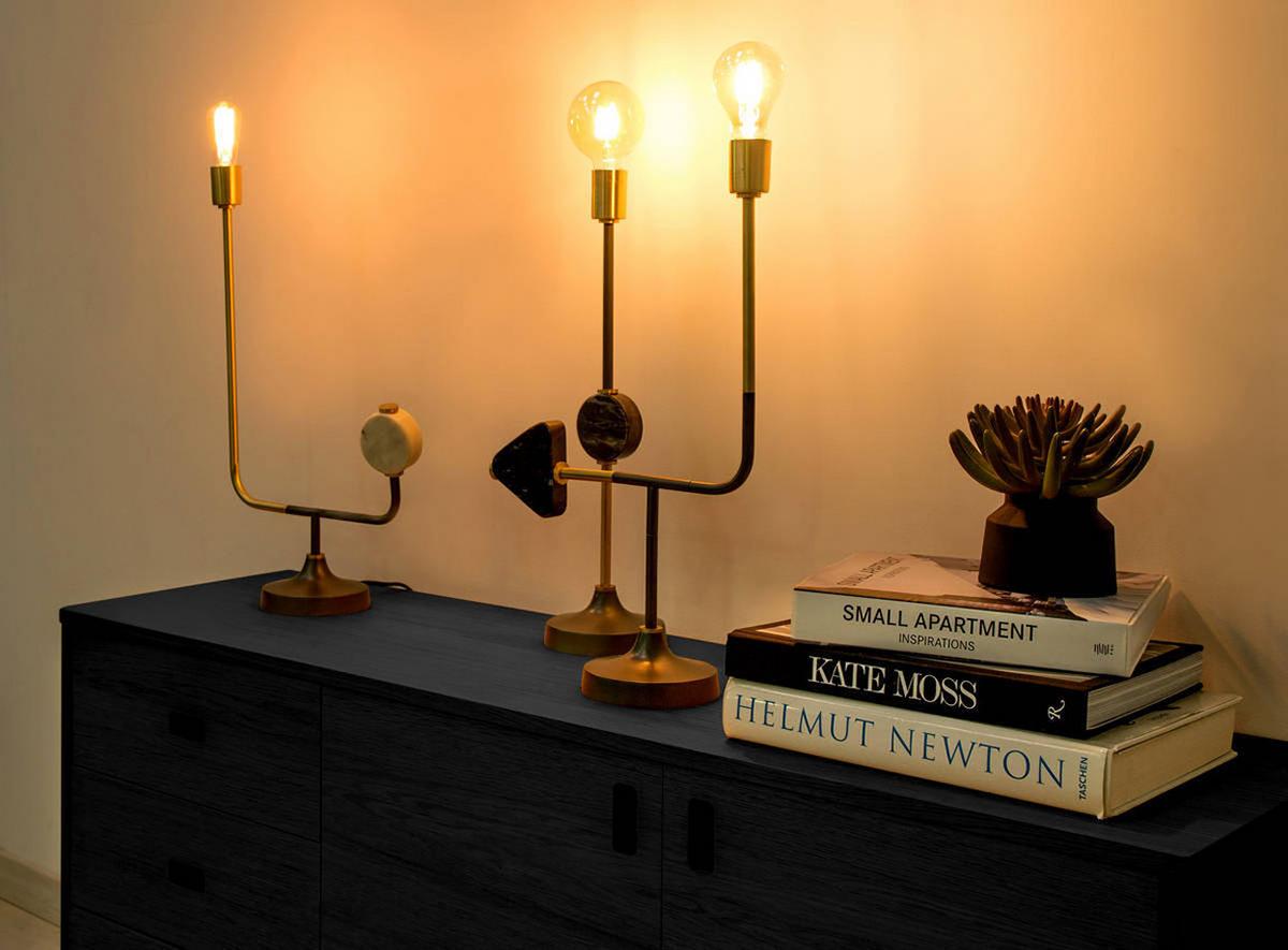 Tischlampe Casey Schwarz/Goldfarben - Goldfarben/Schwarz, Trend, Metall (36/15/29cm) - Kayoom