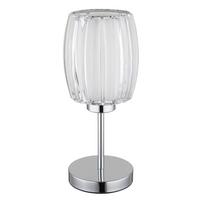 Tischleuchte Wippschalter - Klar/Chromfarben, Design, Glas/Kunststoff (18/40cm) - Globo