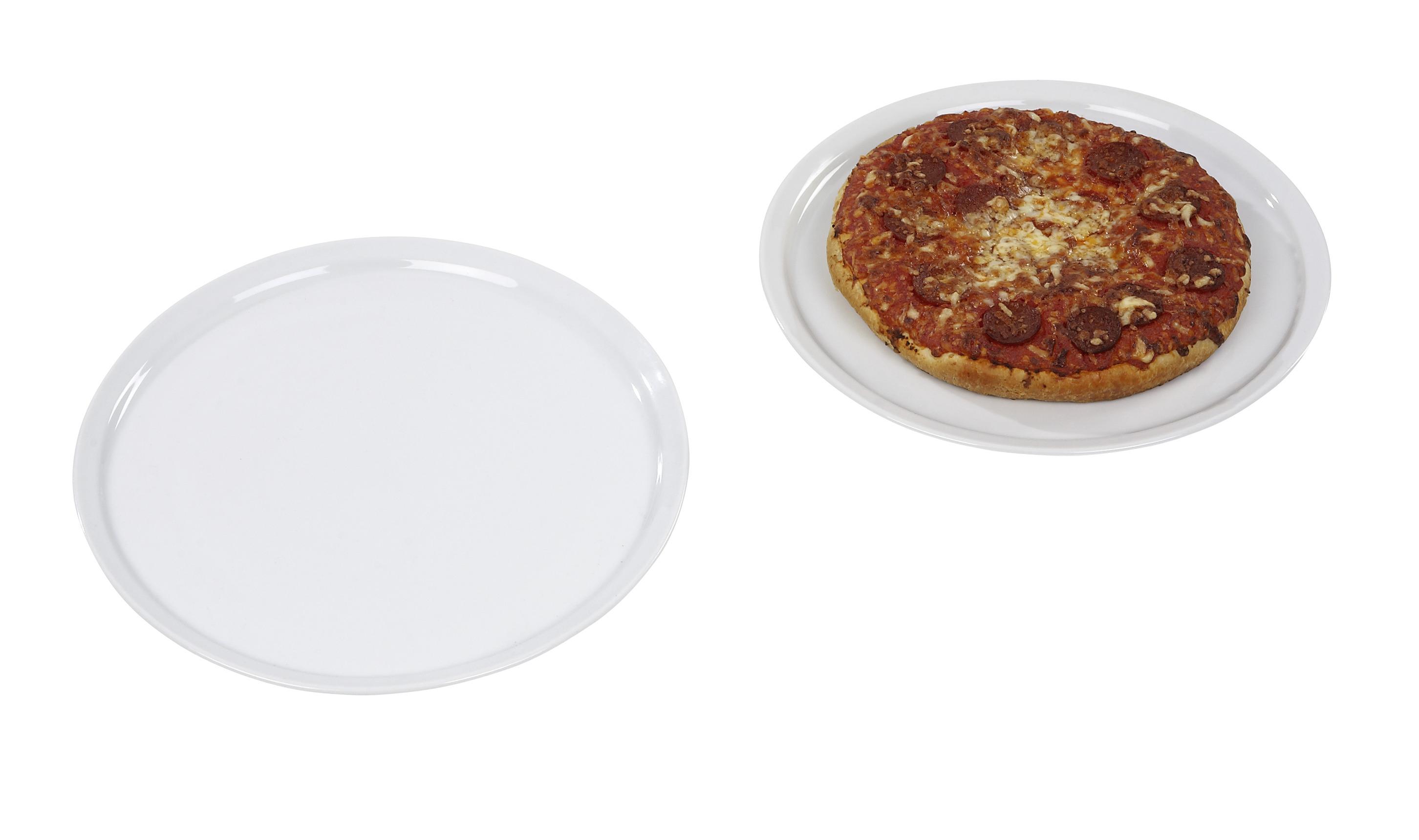 Pizzateller Porzellan Weiß Cammi ca. 30 cm - Weiß, KONVENTIONELL, Keramik (30cm) - Luca Bessoni