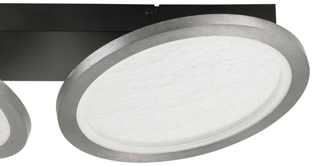 Stropní LED svítidlo DOMINIK - černá/barvy grafitu, Moderní, kov/plast (51/25/8,1cm) - Modern Living