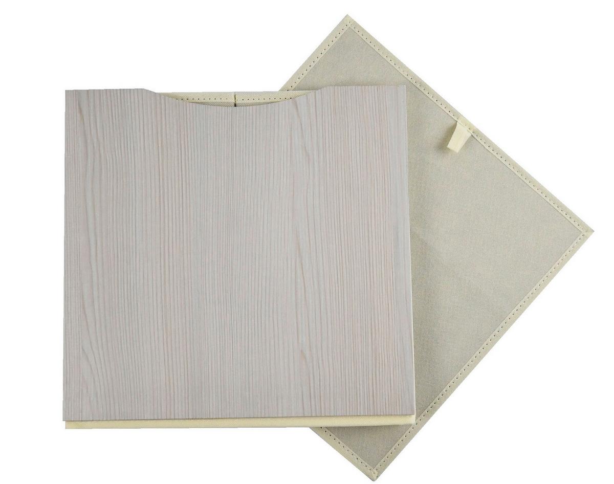 Skládací krabice BETTY - krémová, Konvenční, kompozitní dřevo/textil (33/33/32cm) - Mömax