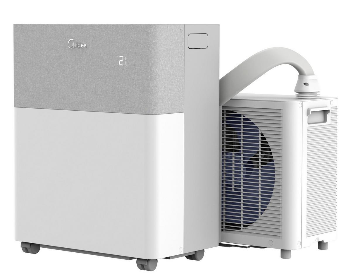 KLIMAANLAGE PORTASPLIT COOL - Hellgrau/Weiß, Basics, Kunststoff/Metall (51,8 cm/64,6 cm/34 cmcm) - Midea