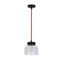 Pendelleuchte 50121087 Liverpool - Transparent/Rot, Trend, Glas/Metall (14.5/14.5/90cm)
