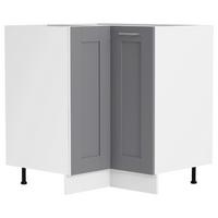Eckunterschrank Colura - Anthrazit/Weiß, Trend, Holzwerkstoff/Kunststoff (76/82/76cm) - MID.YOU
