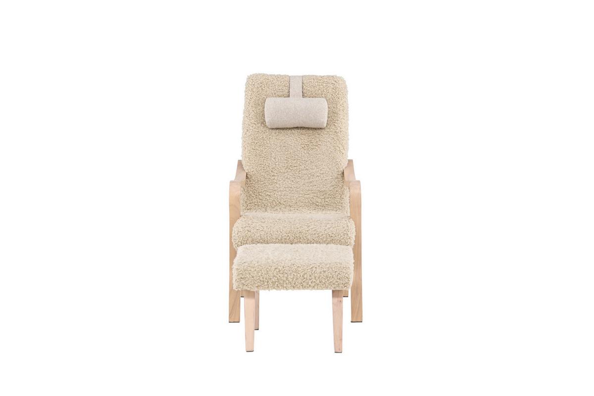 Armlehnstuhl Faro Eichefarben, Beige B: 60cm - Eichefarben/Beige, MODERN, Holz/Textil (60/107/89cm) - Livetastic