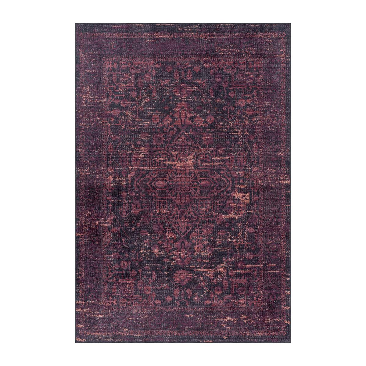 Flachwebteppich Fiesta - Rot/Schwarz, Design, Textil (120/170cm) - Novel
