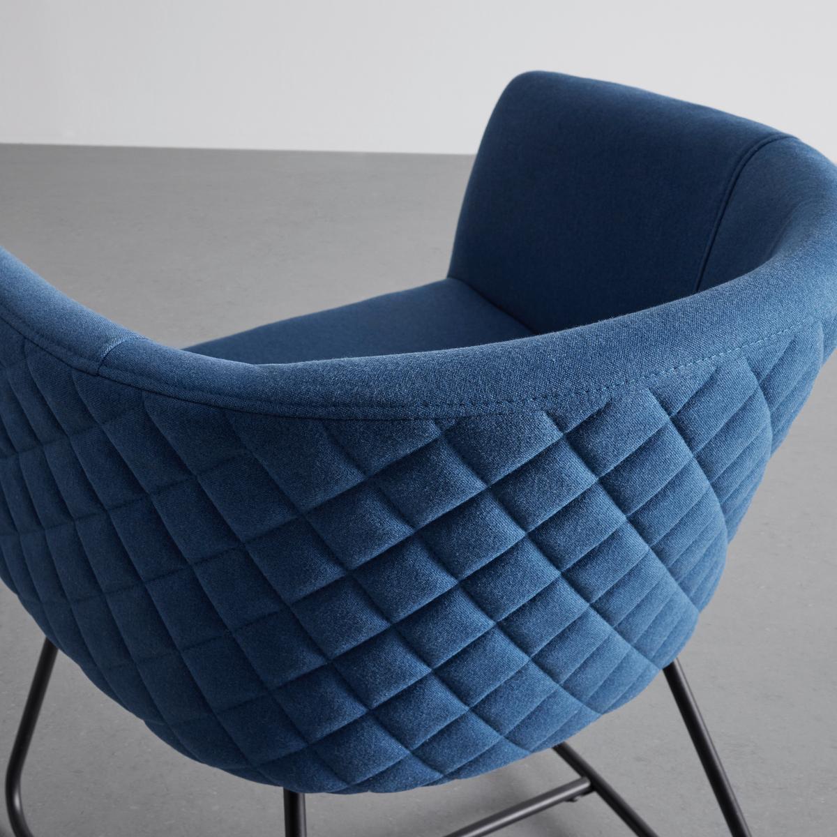 Židle IVA modrá - modrá/černá, Moderní, kov/textil (55/76/57cm) - Bessagi Home