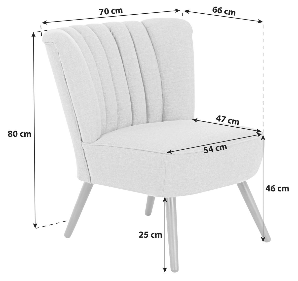 Polsterstuhl Alessandro Creme, Holz-Beine - Buchefarben/Creme, Design, Textil (70/80/66cm) - Max Winzer