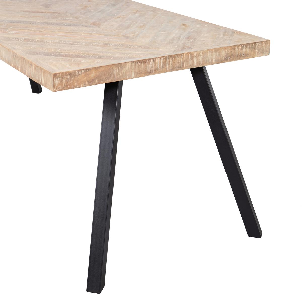 Esstisch Tablo Eichefarben B: 200 cm - Eichefarben/Schwarz, Design, Holz/Metall (200/90/75cm) - Livetastic