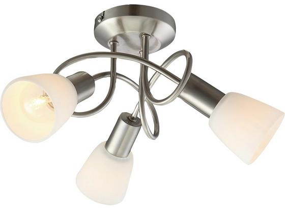 Strahler Pumba - Weiß/Nickelfarben, KONVENTIONELL, Glas/Metall (36/18,5cm) - Ombra Strahler Pumba - Weiß/Nickelfarben, KONVENTIONELL, Glas/Metall (36/18,5cm) - Ombra