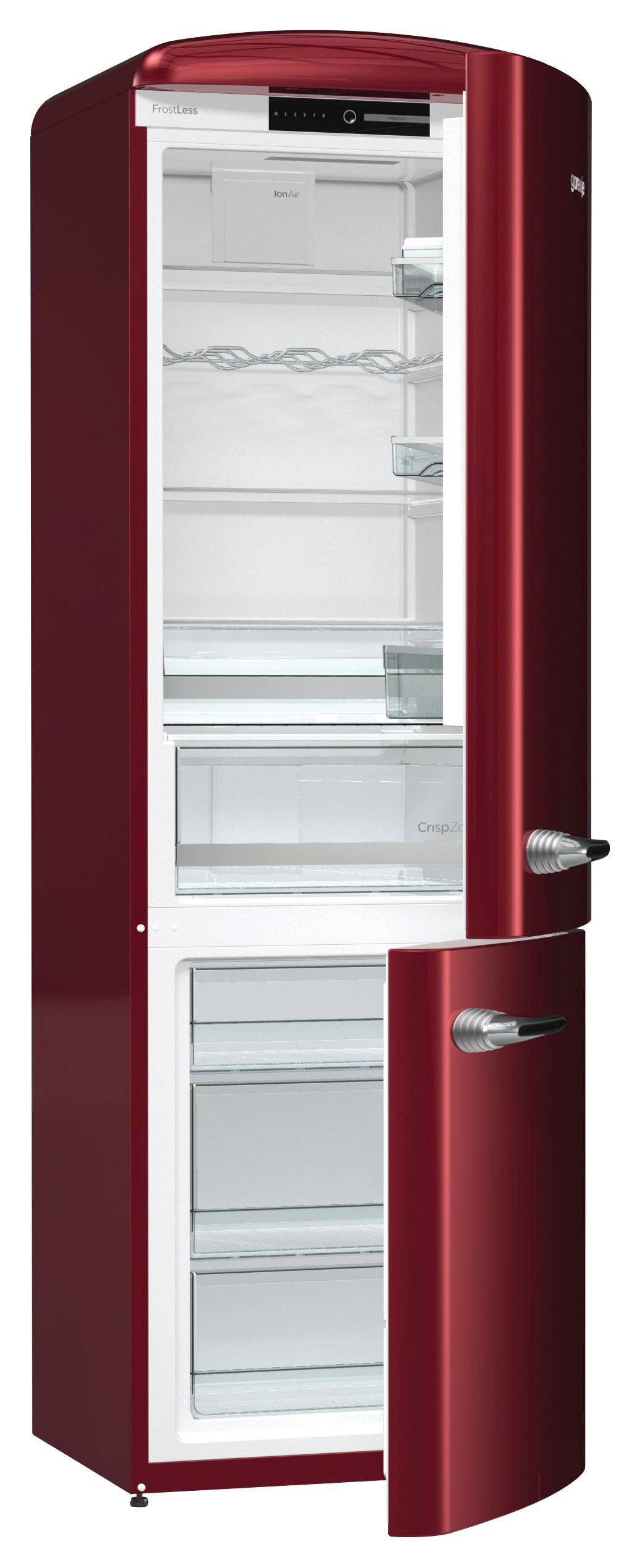 Gorenje Kühl-gefrier- Kombination Ork192r - Weinrot, KONVENTIONELL, Kunststoff (60/194/64cm) - Gorenje