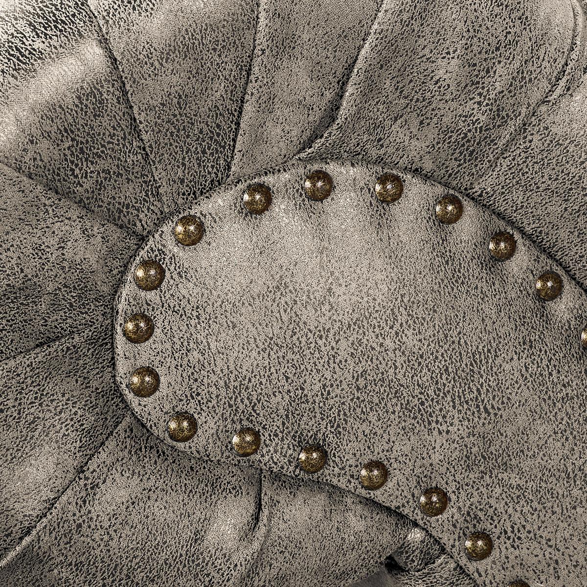 Récamiere Pako Hellgrau B: 185cm - Hellgrau/Braun, Design, Textil (185/93/75cm) - Livetastic