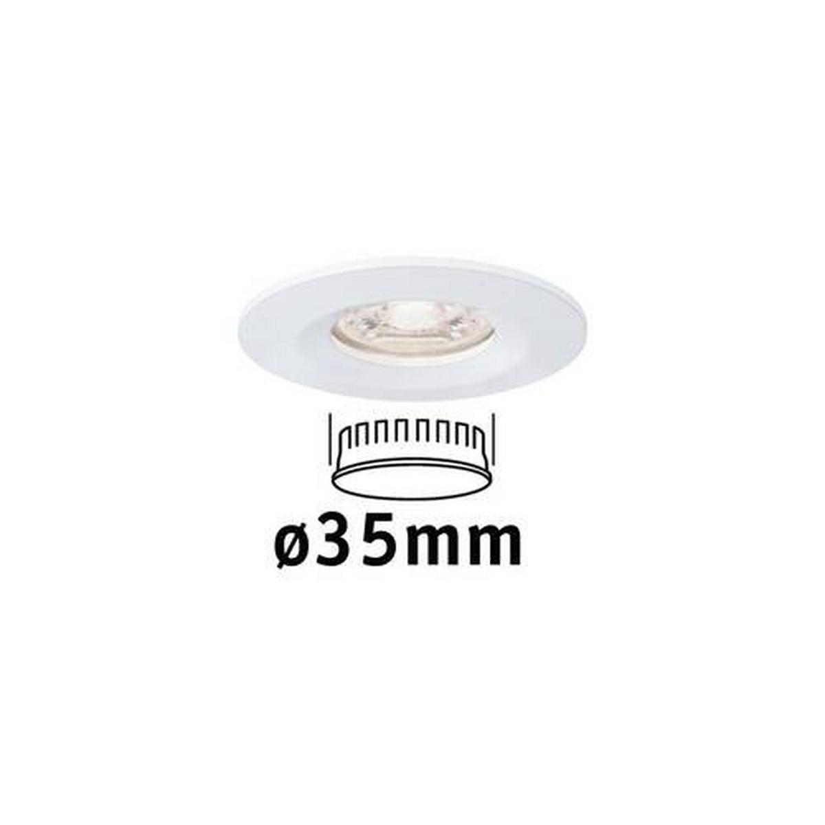 LED-Deckenleuchte Ø 6,5 cm, 1-Flammig, Rund - Alufarben/Weiß, Basics, Metall (6,5cm) - Paulmann