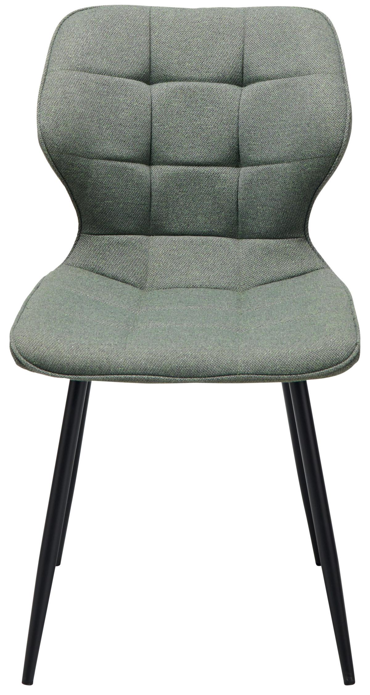 Stuhl Leana - Schwarz/Grün, LIFESTYLE, Holz/Textil (47/82/59cm) - Livetastic