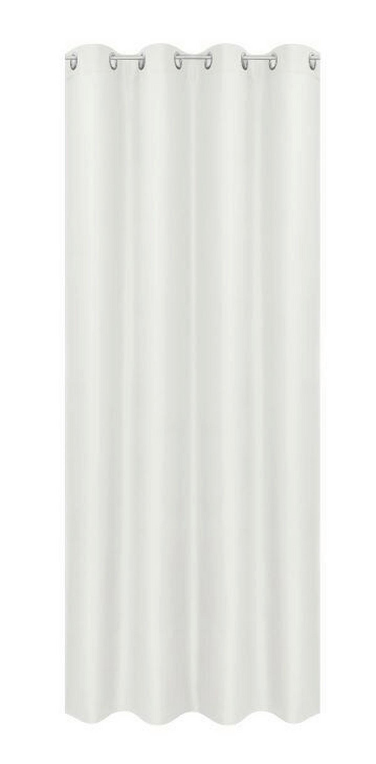 Záves s očkami Abby, 140/235cm, biela - biela, Konventionell, textil (140/235cm) - Modern Living