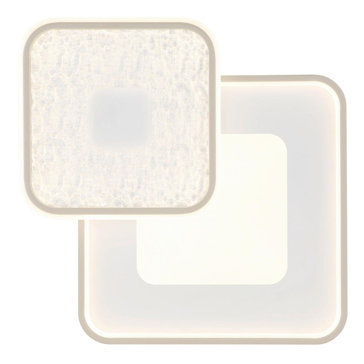 LED-Deckenleuchte Timerfunktion - Sandfarben/Weiß, Design, Kunststoff/Metall (50/50/9cm) - Globo