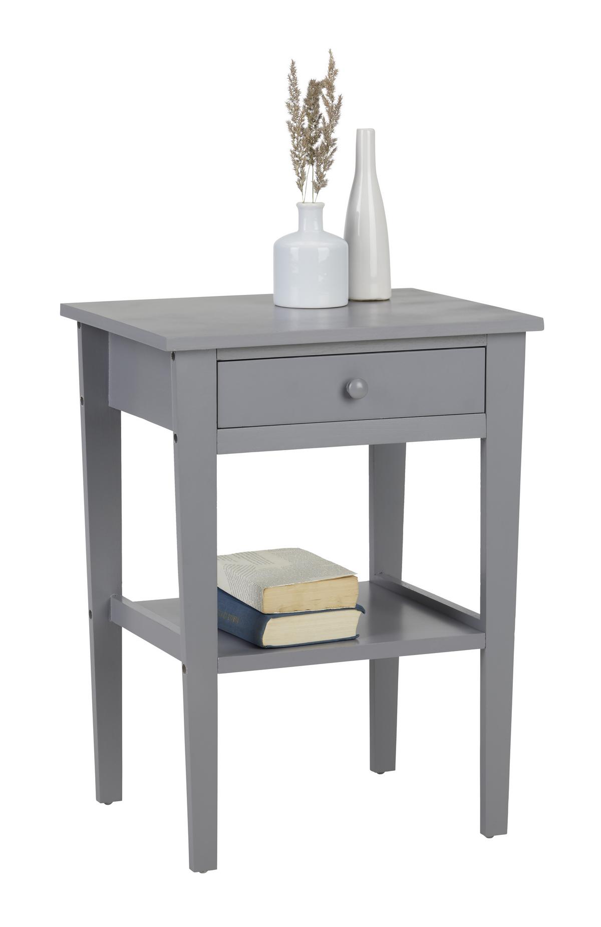 Nočný Stolík Mara Šedá - sivá, drevo (46/60/35cm) - Modern Living