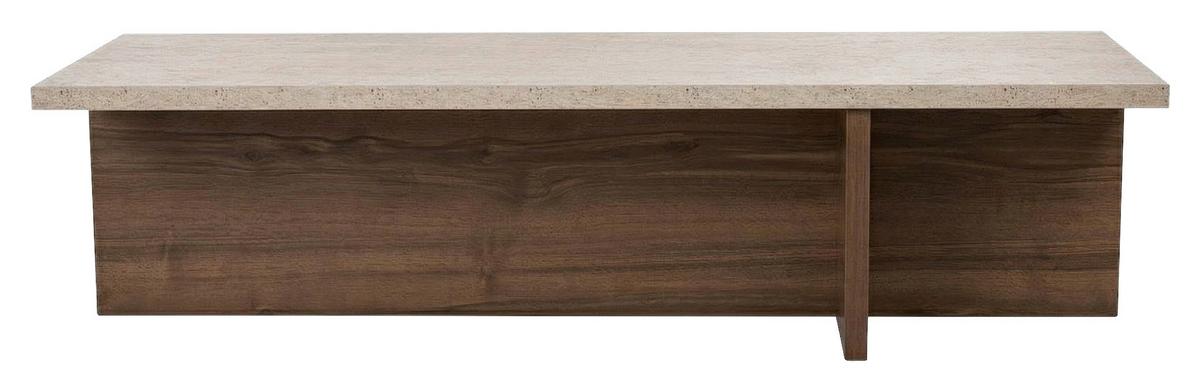 COUCHTISCH Beige/Wallnussfarben B: 120cm - Elfenbein/Walnussfarben, MODERN, Holzwerkstoff (120/30/45cm)