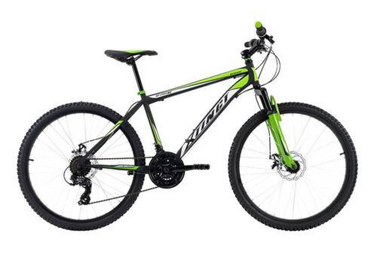 Mountainbike Hardtail 26 Zoll Xtinct 21 Gänge - Schwarz/Grün, Basics, Metall (180/70/80cm) - KS Cycling