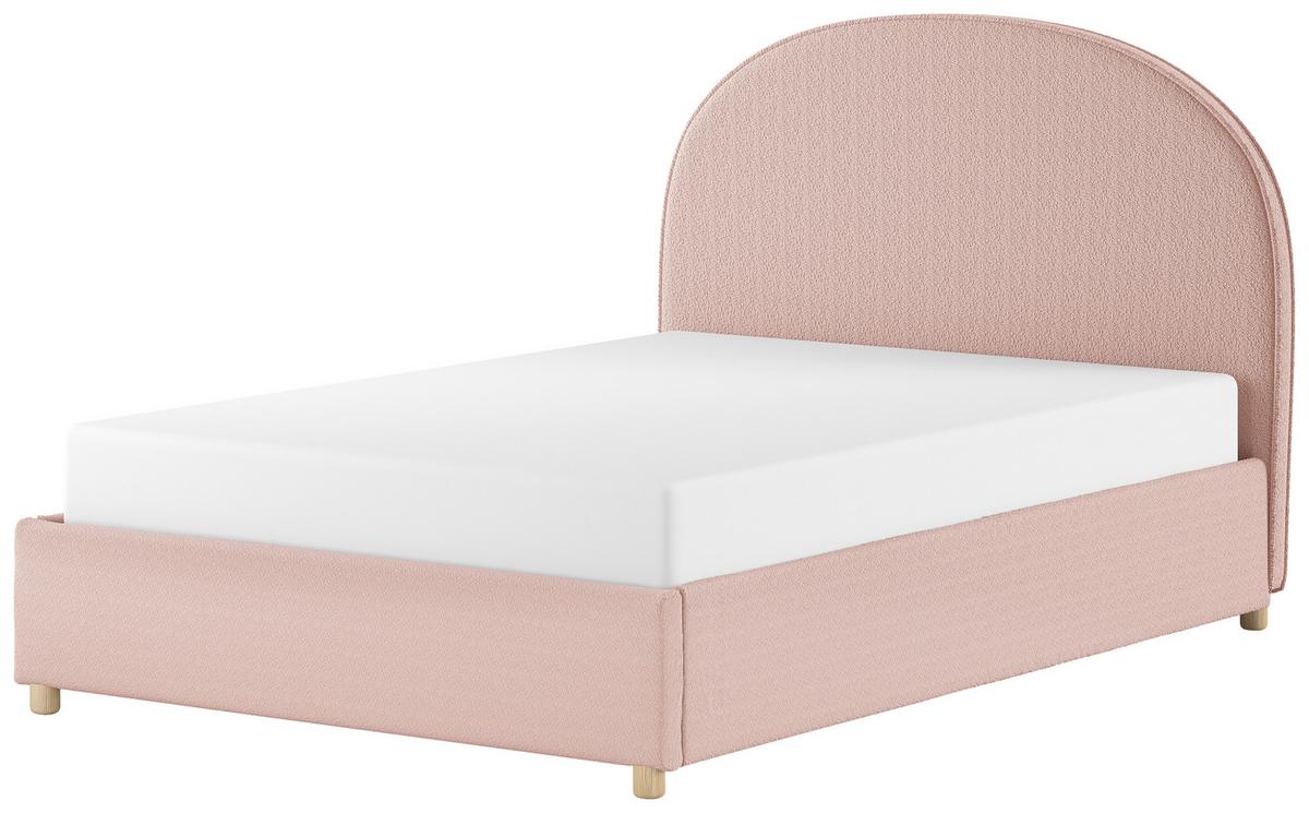 KINDER-/JUNIORBETT Moon Rosa 140x200cm - Rosa/Naturfarben, ROMANTIK / LANDHAUS, Holz/Textil (140/200cm) - Vipack
