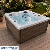 Whirlpool Parma, mit Abdeckung 180x160x76 cm - Grauweiß, KONVENTIONELL, Kunststoff (180/160/76cm) - Sanotechnik