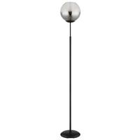 Stehleuchte Barry Grau Klar D: 25 cm - Klar/Schwarz, Basics, Glas/Textil (25/154,5cm) - Globo