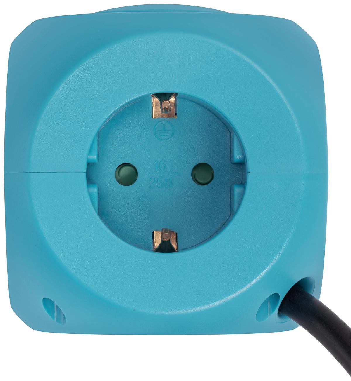 Multistecker Nua - Blau, Basics, Kunststoff/Metall (7,9/7,9/8,3cm) - Ondega