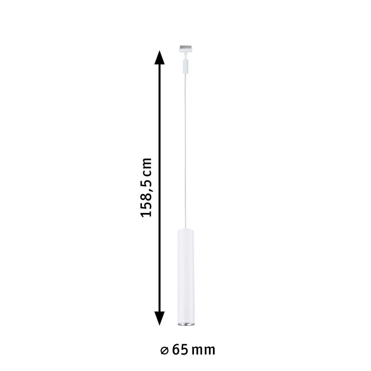 Schienensystem-Hängeleuchte 94888 Urail Catalejo Sw - Basics (6,5/158,5cm) - Paulmann