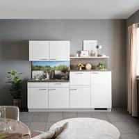 Küchenblock Win - Eichefarben/Creme, Basics, Holzwerkstoff (240cm) - Express