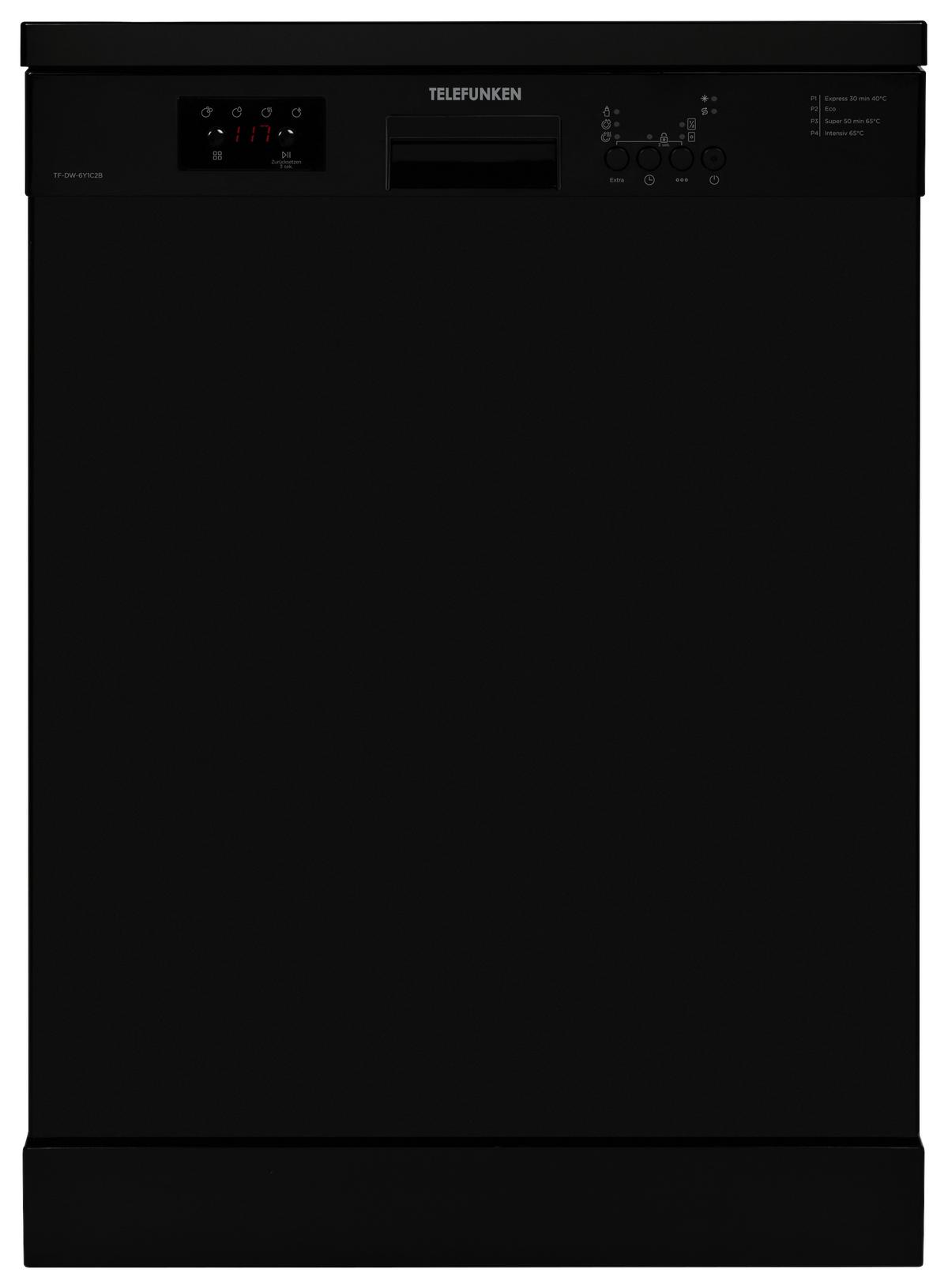 Geschirrspüler 10798294 - Tf-Dw-6y1c2b - Schwarz, Basics, Metall (60/85/60cm) - Telefunken