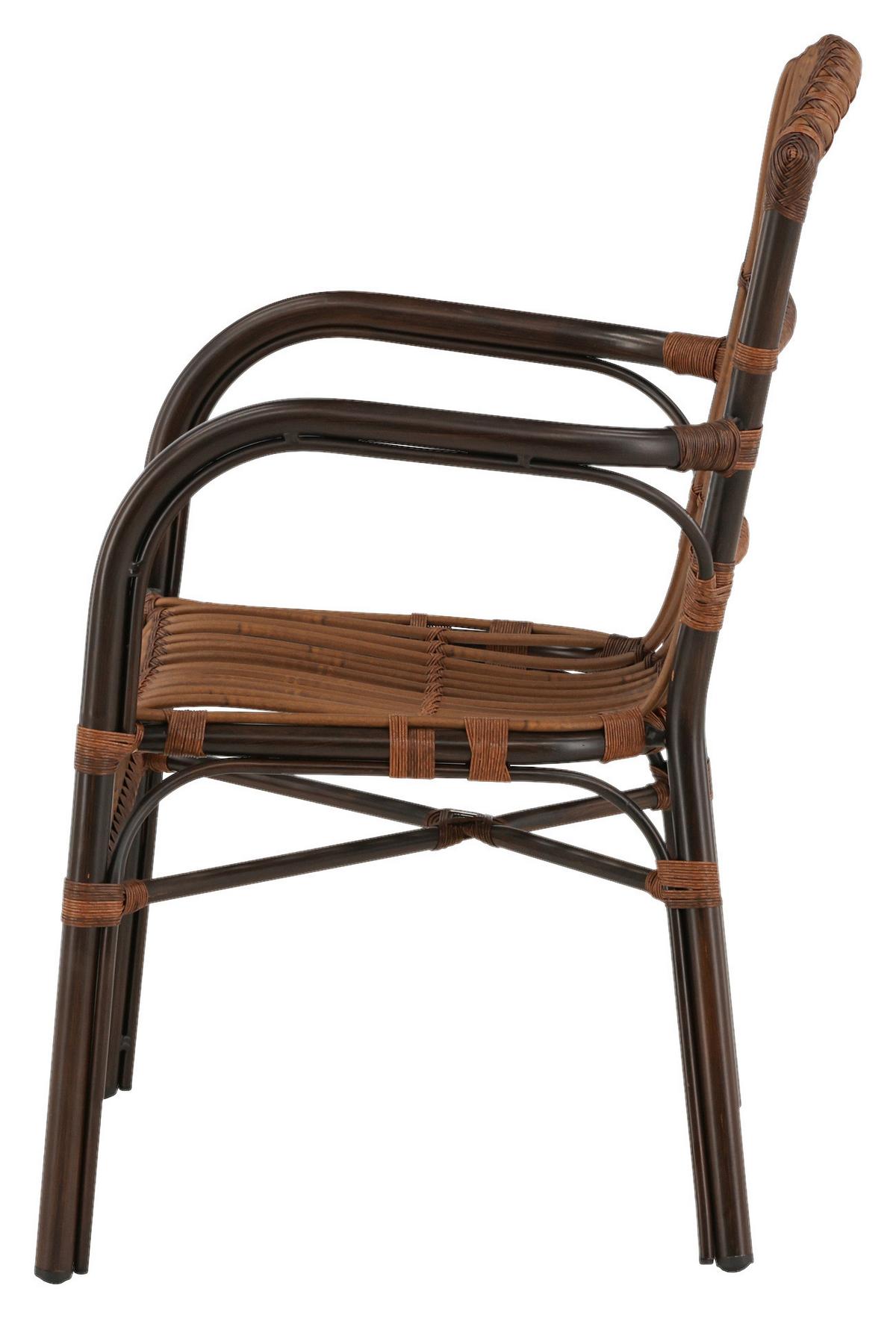 Gartensessel Galera Aluminium - Braun, KONVENTIONELL, Metall (55/90/63cm) - Gardenson