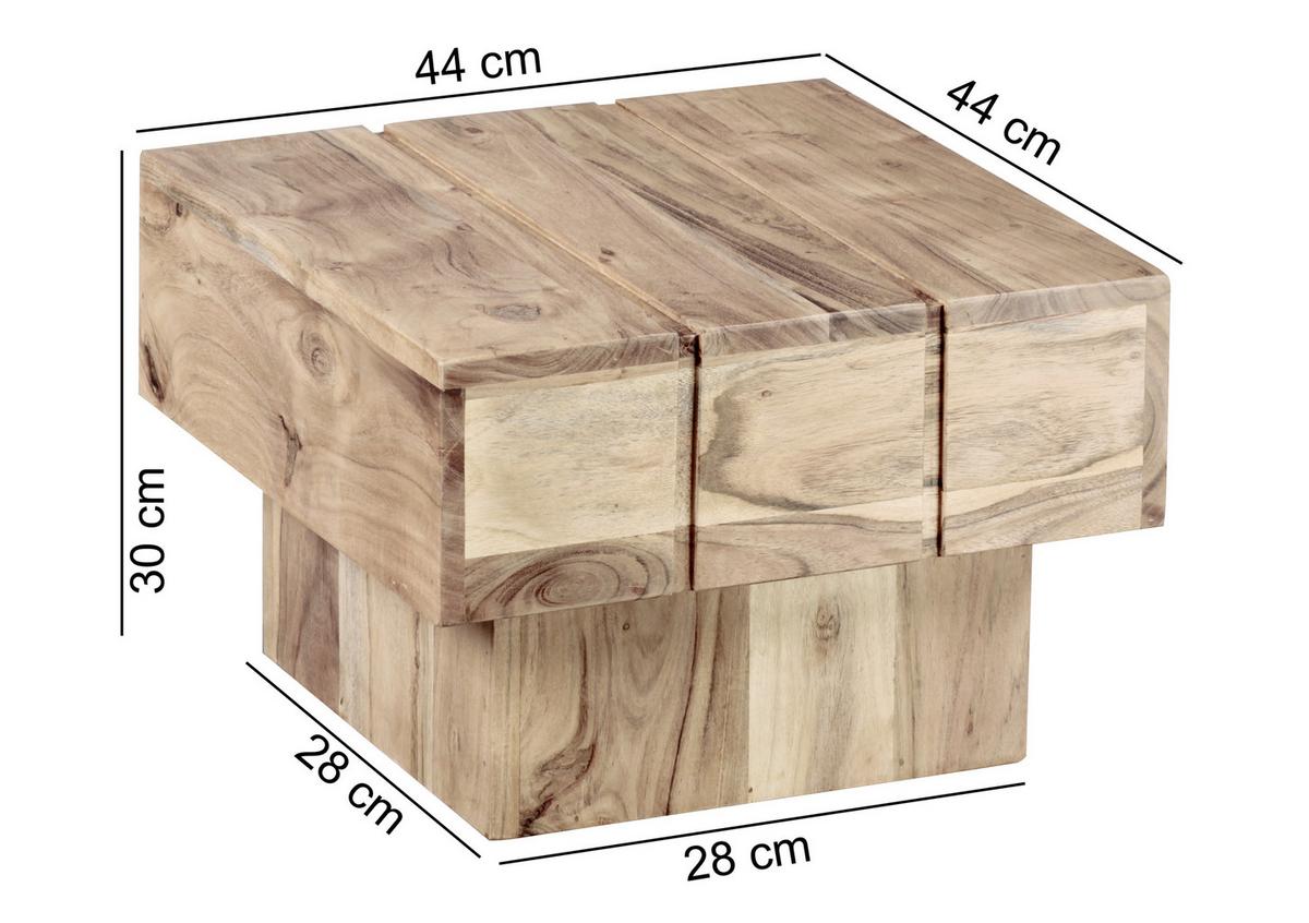 Odkladací stolek sira ze dřeva akácie - barvy akácie, Design, dřevo (44/44/30cm) - MID.YOU