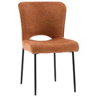 Židle Johanna, tmavě oražová - tmavě oranžová/černá, Moderní, kov/textil (49/84/59,5cm) - Mömax
