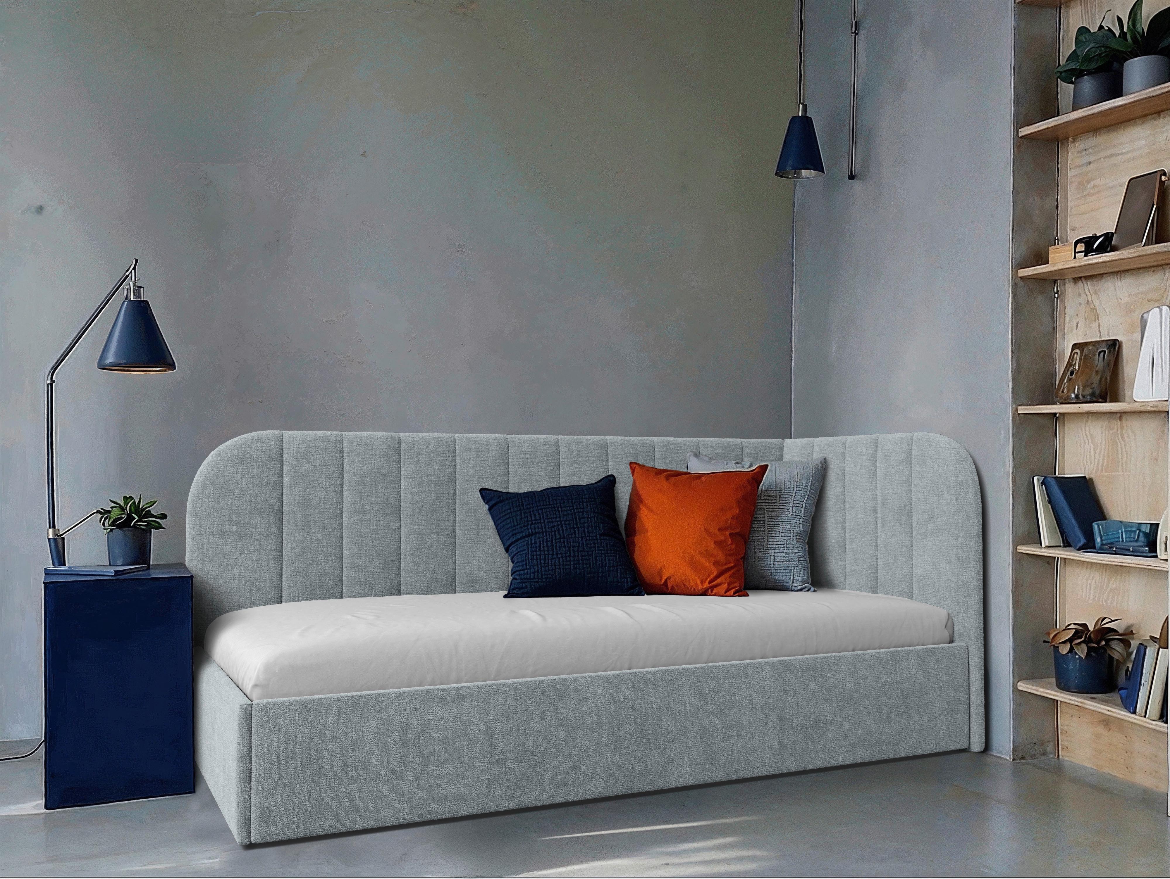 Polsterbett Millow Rechts Minttürkis Lf: 90x200 Cm - Schwarz/Minttürkis, MODERN, Holz/Holzwerkstoff (90/200cm) - MID.YOU