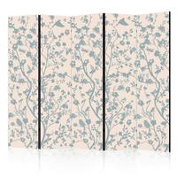 Paravent Hellblau Beige B: 225 cm - Beige/Hellblau, Basics, Holz/Textil (225/172/3cm) - artgeist