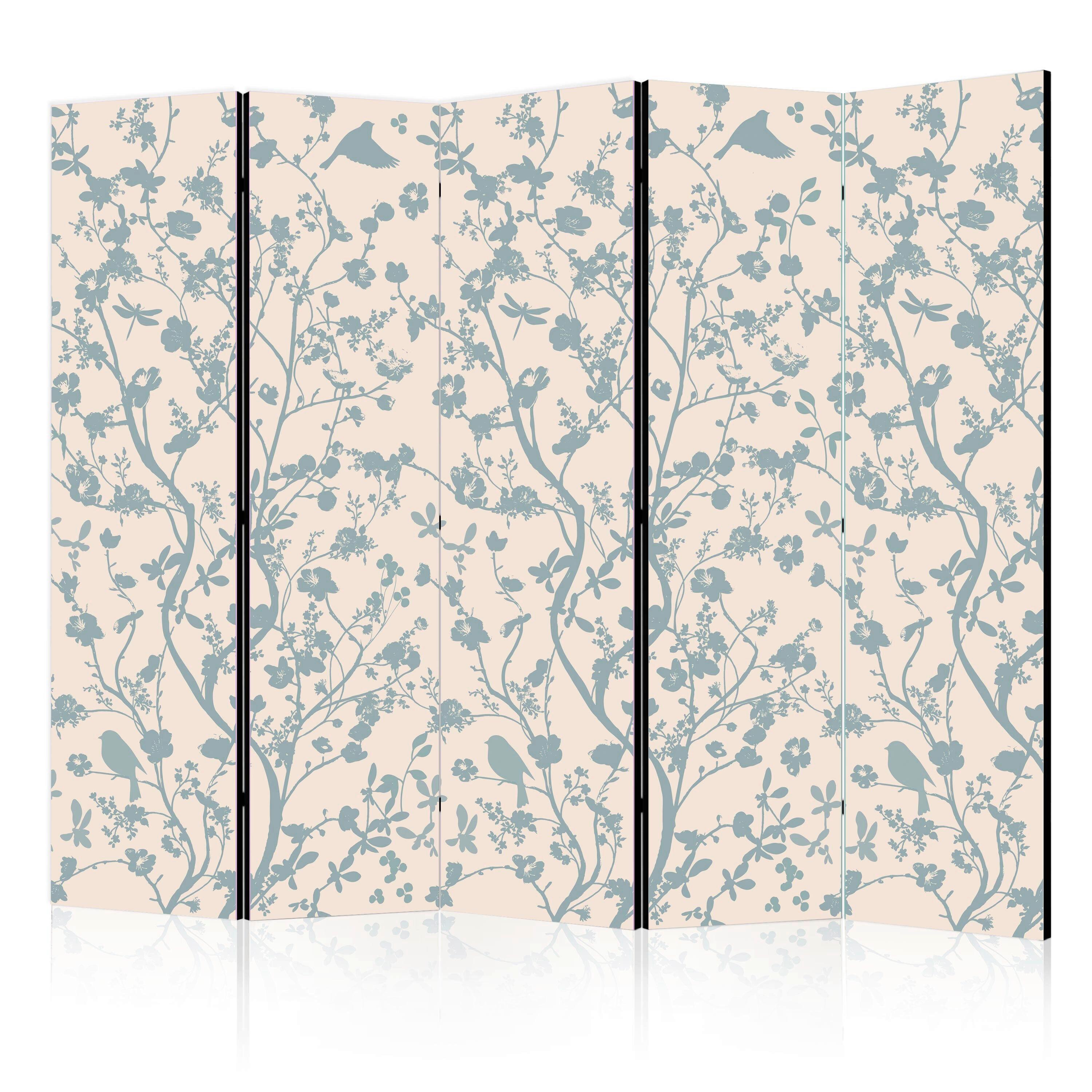 Paravent Hellblau Beige B: 225 cm