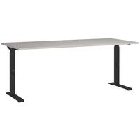 Schreibtisch Schwarz/Kaschmir L: 180cm - Kaschmir/Schwarz, MODERN, Holzwerkstoff/Metall (180/80/68-91cm) - Germania